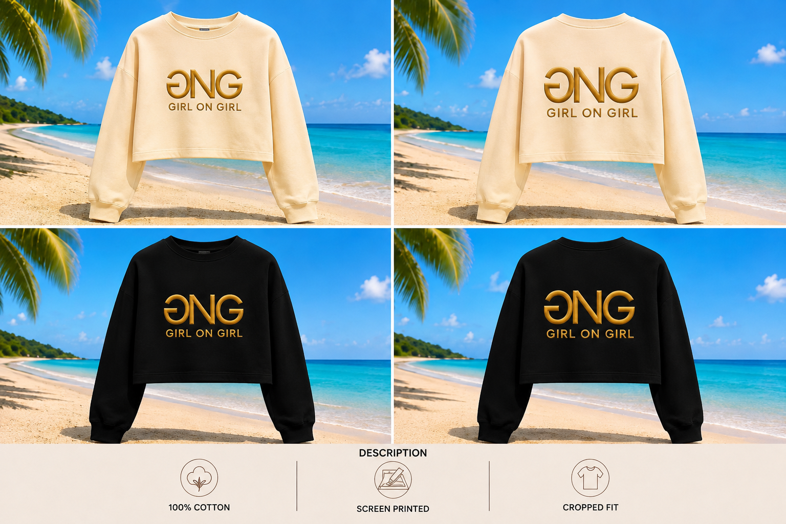 GNG CROPPED LONG SLEEVE TEE